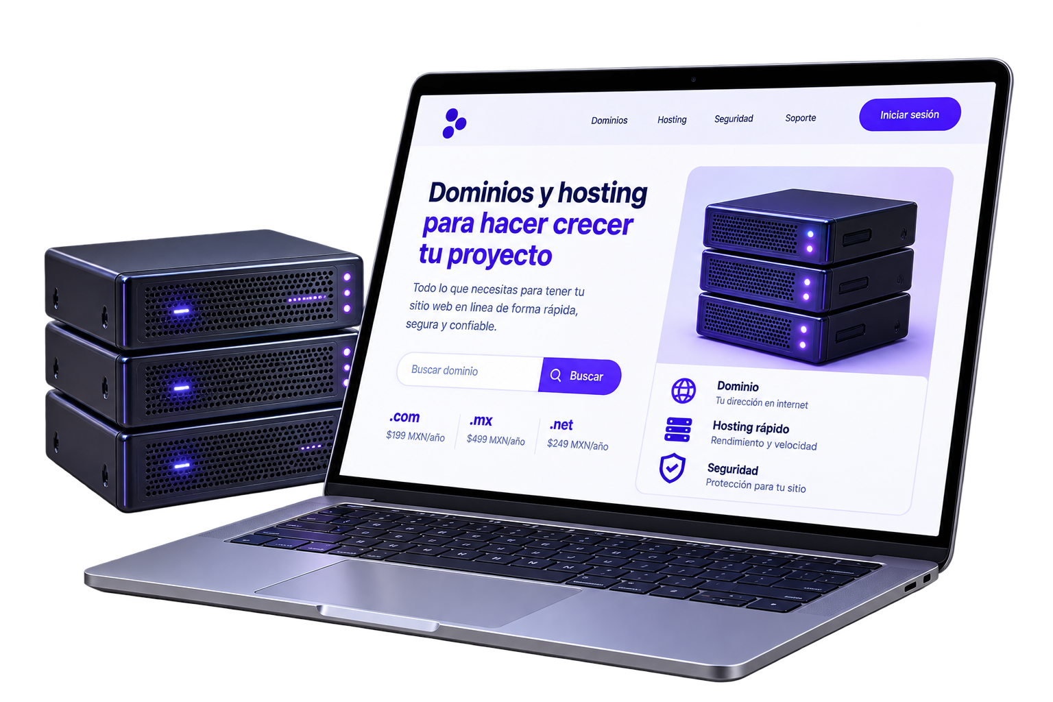 Dominio y hosting incluidos